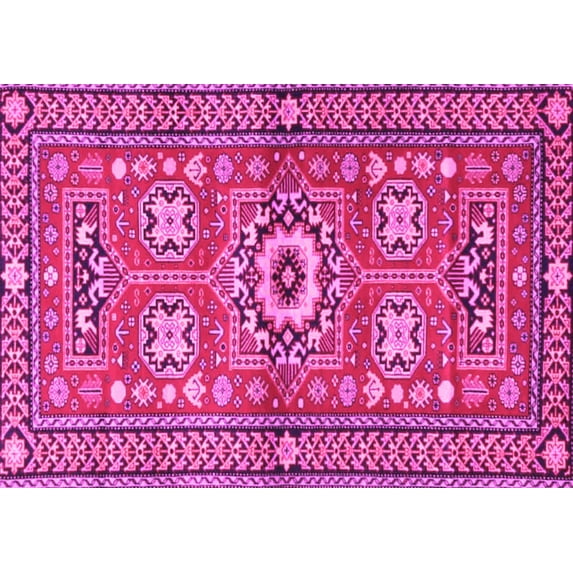 Ahgly Company Indoor Rectangle Persian Pink Traditional Area Rugs, 7' x 10'