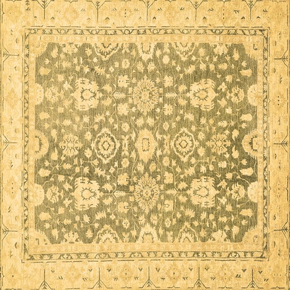 Ahgly Company Indoor Square Oriental Brown Traditional Area Rugs, 6' Square