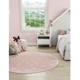 thumbnail image 5 of Unique Loom Whimsy Kids Collection Area Rug - Stars (7' 10" Round Pink/Ivory) Perfect For Kids Bed Room/Nursery Room/Living Room/Class Room/Play Room, 5 of 5