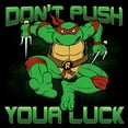thumbnail image 2 of Boy's Teenage Mutant Ninja Turtles St. Patrick's Day Raphael Don't Push Your Luck Graphic Tee Black Large, 2 of 5