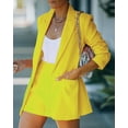 thumbnail image 3 of QWZNDZGR 2022 Top, Shorts, Suit, Sexy Temperament, Women's Fashion, Casual Lapel Cardigan, 3 of 8