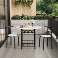 thumbnail image 3 of Lacoo 3-Piece Small Dining set, Table and Chair Set for 2 ,for Living Room, Dining Room, Kitchen, Black & White, 3 of 7