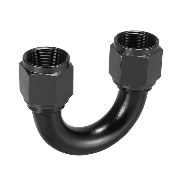 AN10 180 Grados Hembra Giratorio Para Coche Combustible Manguera Montaje Adaptador Negro