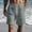 Gray, variant on Men's Casual Elastic Waist Drawstring Shorts with Pockets, Breathable Linen-Like Polyester Fabric for Outdoor Wear