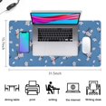 thumbnail image 5 of Long Mouse Pads for Desk,Pioneer Flower Floral Print Pattern Desk Mats on Top Of Desks, Desk Mouse Pad Extra Large with 3mm Non-Slip Base and Stitched Edge for Gaming,Office,Work,Home 31.5"x15.7", 5 of 6