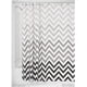 thumbnail image 1 of Cortina de ducha textil Chevron, 183,0 cm x 183,0 cm, cortina de ducha y baño de poliéster, cortina con estampado en zigzag, gris, 1 of 2