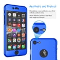 thumbnail image 3 of iPhone 8 Case, iPhone 7 Case, Hard Plastic Case 360 Full Body Shockproof Heavy Duty Protection With Tempered Glass Screen Protector Case For Apple iPhone 7 / iPhone 8 -Space Black, 3 of 4