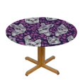 thumbnail image 3 of HAOXIT Fractal Leopard Print Flower Round Tablecloth Waterproof Durable Cloth Tablecloths Washable Fabric Table Cover Wrinkle Resistant Table Cloth for Indoor Outdoor Kitchen Party Dining Room, 3 of 8