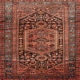 thumbnail image 1 of Ahgly Company Machine Washable Indoor Square Traditional Rust Pink Area Rugs, 7' Square, 1 of 7