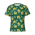 thumbnail image 4 of Vsdgher Tropical Fruit Print Men's Dry Fit Mesh Athletic Shirts Moisture Wicking Tennis T-Shirt Tops, 4 of 9