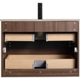 thumbnail image 4 of Blossom Annecy 30" Wall Mounted Vanity | Dark Walnut Strip | Matte Black Ceramic Sink | Floating Bathroom Cabinet, 4 of 8