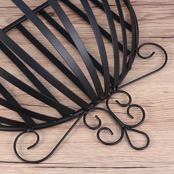 HONMEET European Style Metal Flowerpot Holder Wall Mounted Plant Rack in Black
