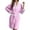 Pink, variant on Xijirk Women Bath Shawl Collar Contrast Tie Belt with Side Pockets for Shower Bath and Home Loungewear,,L