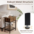 thumbnail image 3 of Giantex End Table w/Charging Station, Sofa Side Table w/Storage Shelf for Small Space, Brown, 3 of 4