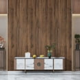 thumbnail image 5 of MG-2001 Small Slats Walnut Polystyrene Wood Slat Walls (93 Sq.ft / Pack) - 10 Pieces, 5 of 5