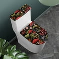 thumbnail image 2 of ZIATUBLE Mushroom Toilet Tank Lid Dust Cover Plants Toilet Seat and Tank Lid Cover Set 2 Pack Full Coverage Design Toilet Tank Lid Cover for Bathroom Set Soft Toilet Lid Cover Set, 2 of 7
