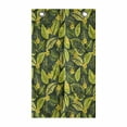 thumbnail image 1 of Floral Hanging Pocket Organizer, Leaf Silhouettes and Hawaiian Flowers, Printed Polyester Storage Bag with Pockets, 21" x 31", Forest Green Apple Green, 1 of 2