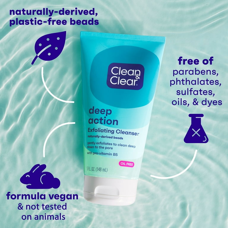 Clean & Clear Oil-Free Deep Action Exfoliating Facial Wash