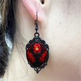 thumbnail image 2 of Gothic Mystery Witch Cameo Earrings,Vintage Crystal Glass Witch Dangle Earring Punk Style Mystery Earrings Goth Victorian Earring Halloween Jewelry for Women, 2 of 4