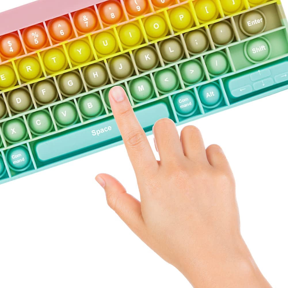 Jouet Fidget Bouton De Clavier Mécanique - 4 Boutons Avec Lumières Et Sons - Anti-Stress Pour Adultes