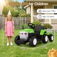 thumbnail image 6 of Farmdex 24V Ride on Tractor with Detachable Trailer, Ride on Toys for Kids w/ Remote Control, Electric Cars for Kids, LED Lights, Bluetooth, Music, MP3, Green, 6 of 8