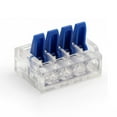 thumbnail image 3 of Electrical Compact Mini Push-in Terminal Blocks Universal Wire Connector Compact Splice Electrical Connectors Quick Terminal Block Fast Connector BLUE 414, 3 of 8