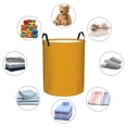 thumbnail image 6 of Balery Goldenrod Round Laundry Basket with Handles Waterproof Freestanding Laundry Hamper for Clothes Toys in the Dorm and Family-Small, 6 of 8