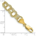 thumbnail image 3 of Avariah Diamonds 14k Yellow Gold Solid Triple Link Charm Bracelet - 8" - 7.3gm, 3 of 5
