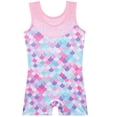 thumbnail image 1 of Mermaid Girls Leotards Gymnastics Sparkly Bead Mesh Dance Biketards Matching Hair Scrunchie Child 3-10 Years Old, 1 of 2