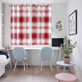 thumbnail image 5 of Red Checkered Kitchen Curtains 63 Inch Length, Red White Plaid Farmhouse Grommet Top Bedroom Living Room Curtains, Light Filtering Cafe Curtain Drapes 2 Panels Set 104''x63'', 5 of 9