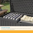 thumbnail image 5 of Suncast Decorative Lockable 200 Gallon Plastic Deck Storage Box, Gray, 5 of 9