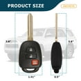 thumbnail image 3 of AKS KEYS New Replacement for Toyota 2014 - 2019 Remote Head Key 3B FCC# HYQ12BDM, 3 of 6