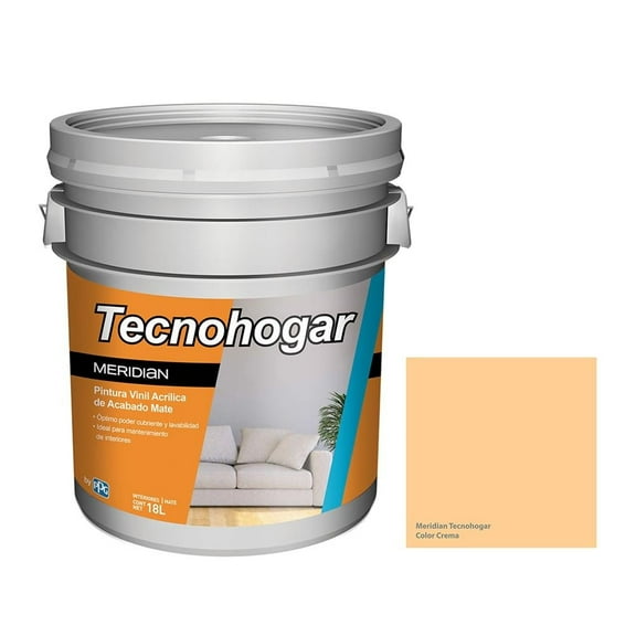 Pintura Meridian Tecnohogar Color Crema 18 Litros