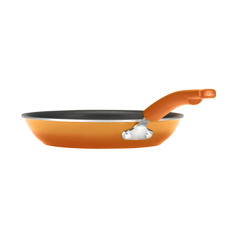 Rachael Ray 16-Piece Classic Brights Nonstick Pots and Pans Set/Cookware Set,  Orange 