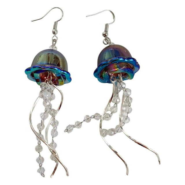 Earrings For Women Clear Resin Dangling Drop Earrings Handmade Boho Transparent Fringe Statement Jewelry