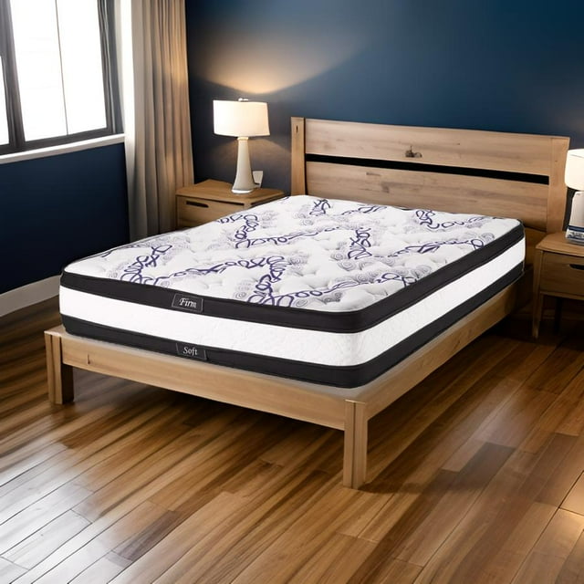 Comfy Bamboo World Euphoria Matelas Réversible de 12 Pouces, Fermeté Douce/ferme, Matelas Grand Lit
