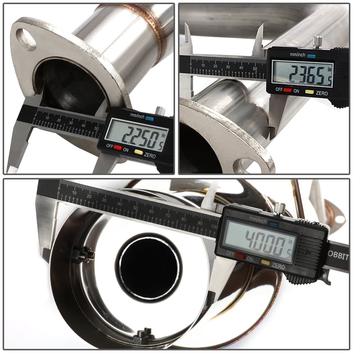 DNA Motoring For 1992-2000 Honda Civic 2DR 4DR 4.5" Muffler Tip Catback Exhaust System