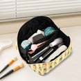 thumbnail image 2 of FORMRS Makeup Bag Travel Cosmetic Organizer for Women Fold Flat Zipper Pouch with Handle, Pineapple Love, 2 of 8