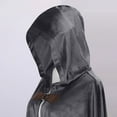 thumbnail image 3 of Hvyesh Men's Medieval Hooded Cloak Halloween Renaissance Cape with hood Wizard Costume Medium Length Cosplay Witch Cape, 3 of 7