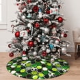 thumbnail image 5 of Sikiie Soccer1 30-48 inches {designName} Print Christmas Tree Skirt Snowman Xmas Tree Skirt with Edge Christmas Decorations for Holiday Party30", 5 of 7