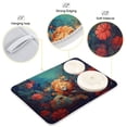 thumbnail image 4 of Lion with Flowers Leaves Dish Drying Mat Dish Drainer Rack Mats Water Absorbent Non-Slip Easy Clean Heat Resistant for Kitchen Counter, 4 of 8