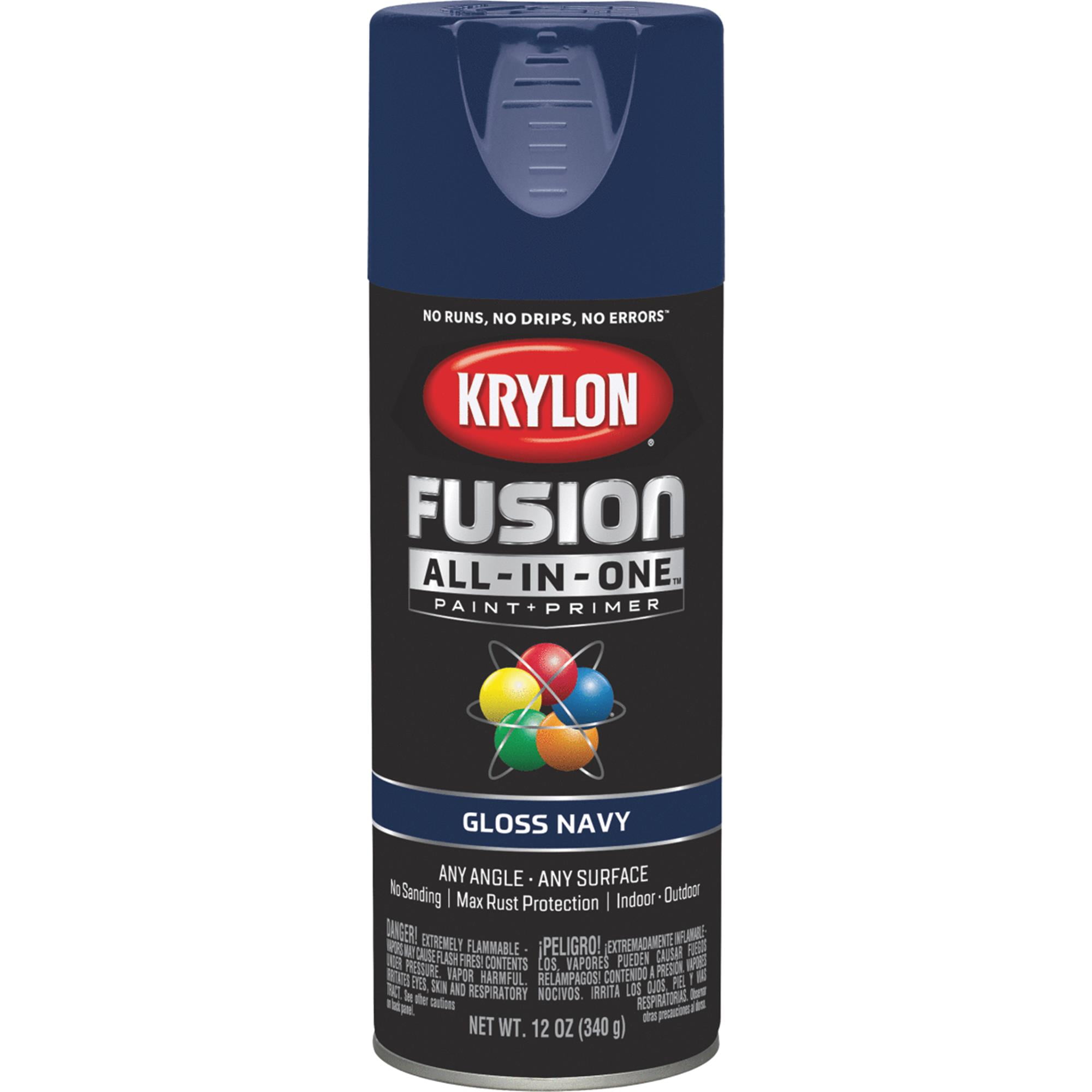 Krylon Fusion All-In-One Gloss Navy Paint+Primer Spray Paint 12 oz