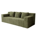 thumbnail image 5 of 71 Inch 3-Seater Sofa, Corduroy Fabric Deep Seat Couch, No Assembly Required, Comfy Loveseat for Living Room Apartment, Antique Green, 5 of 7