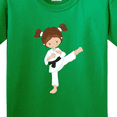 thumbnail image 4 of Inktastic Karate Girl, Cute Girl, Brown Hair, Black Belt Youth T-Shirt, 4 of 5