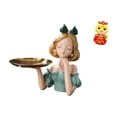 thumbnail image 1 of Bandeja porta llaves,Bandeja para guardar llaves y dulces con figura de niña de resina,Bandeja para llaves con estatua de princesa de resina,plato para dulces,Estatua de serpiente, 1 of 8