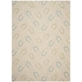 thumbnail image 2 of Safavieh Courtyard Ulric Chevron Indoor/Outdoor Area Rug, Beige/Aqua, 9' x 12', 2 of 9