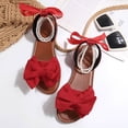 thumbnail image 6 of Xfvqtps Women Flat Sandals with Pearl Bowknot Straps Lace up Open Toe Non Slip for Summer Casual and Dressy Outfits, 6 of 9