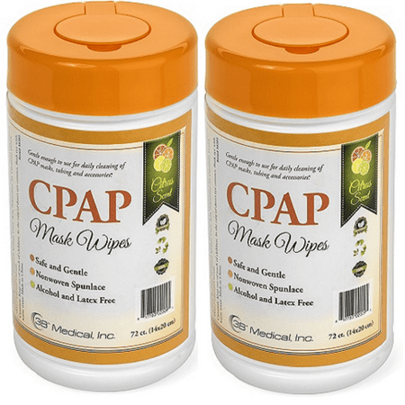 3B Medical Citrus CPAP Mask Wipes 72 ct - Two Canister