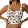 thumbnail image 1 of Balery Christmas Santa Claus Sujetadores deportivos con espalda cruzada para mujer, acolchados, sin costuras, de alto impacto, ideales para yoga, gimnasio, entrenamiento y fitness.-XX-Large, 1 of 8