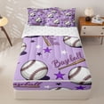 thumbnail image 3 of Homewish Girls Sport Baseball Zipper Twin Comforter Sets with Fitted Sheet and 2 Pillowcases,Ball Gamer Zipper Bedding Set,4-Piece, 3 of 6